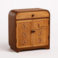 Holzschrank mit Blumendekor und 2 Türen 80x40x90cm