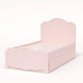 Kinderbett aus MDF mit Schubladen Rosa 200x90cm